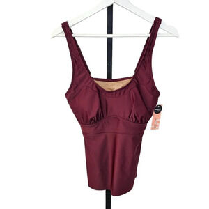 Shapermint Adjustable Strap Wire-Free Tankini Top Size  Small NWT